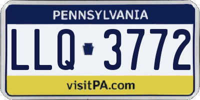PA license plate LLQ3772