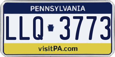 PA license plate LLQ3773