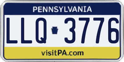 PA license plate LLQ3776