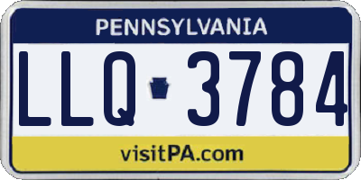 PA license plate LLQ3784