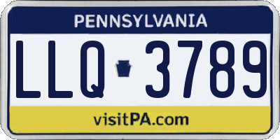PA license plate LLQ3789