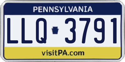PA license plate LLQ3791