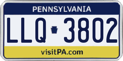PA license plate LLQ3802