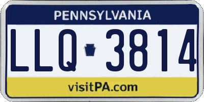 PA license plate LLQ3814