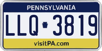 PA license plate LLQ3819