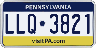 PA license plate LLQ3821