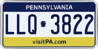 PA license plate LLQ3822