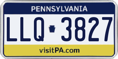 PA license plate LLQ3827