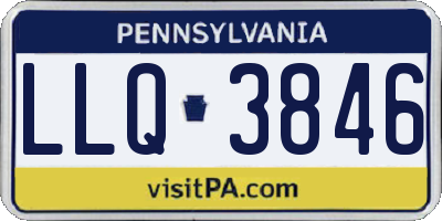 PA license plate LLQ3846