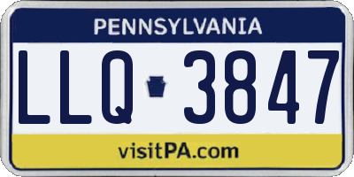 PA license plate LLQ3847