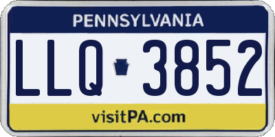 PA license plate LLQ3852
