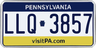 PA license plate LLQ3857