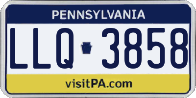 PA license plate LLQ3858