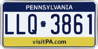 PA license plate LLQ3861