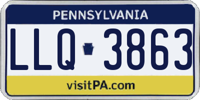 PA license plate LLQ3863