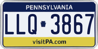 PA license plate LLQ3867