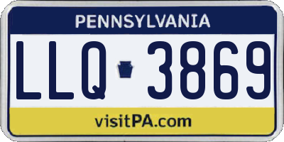 PA license plate LLQ3869