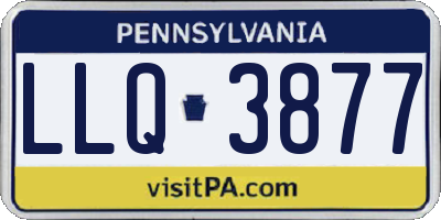 PA license plate LLQ3877