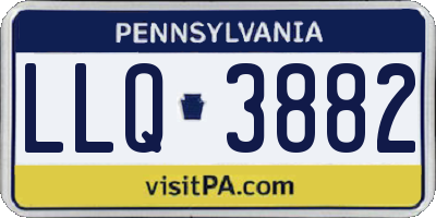 PA license plate LLQ3882