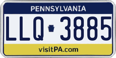 PA license plate LLQ3885