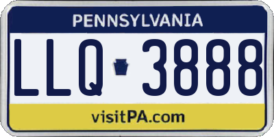 PA license plate LLQ3888