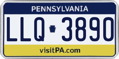 PA license plate LLQ3890