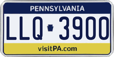 PA license plate LLQ3900