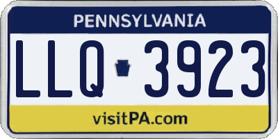 PA license plate LLQ3923