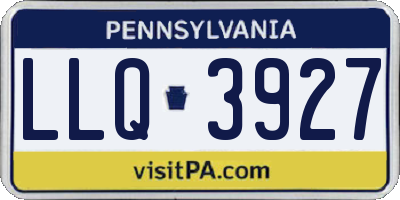 PA license plate LLQ3927