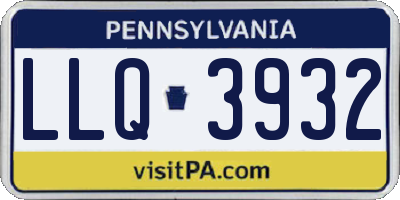 PA license plate LLQ3932