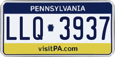PA license plate LLQ3937