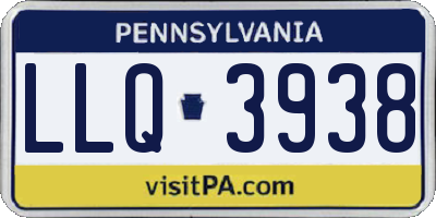 PA license plate LLQ3938