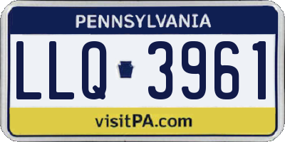 PA license plate LLQ3961