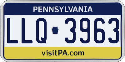 PA license plate LLQ3963
