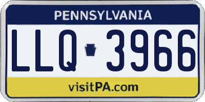 PA license plate LLQ3966