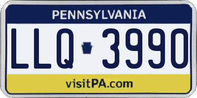 PA license plate LLQ3990