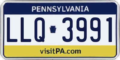 PA license plate LLQ3991