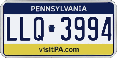 PA license plate LLQ3994