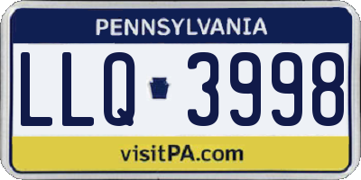 PA license plate LLQ3998