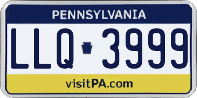 PA license plate LLQ3999