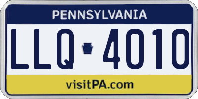 PA license plate LLQ4010