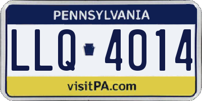 PA license plate LLQ4014