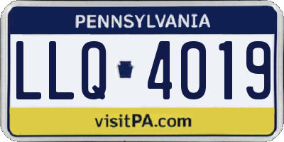 PA license plate LLQ4019
