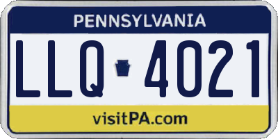 PA license plate LLQ4021