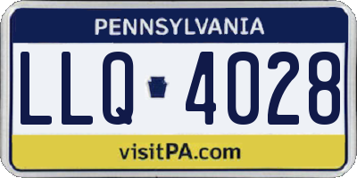 PA license plate LLQ4028