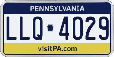 PA license plate LLQ4029