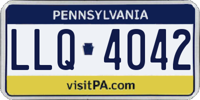 PA license plate LLQ4042
