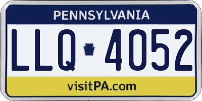 PA license plate LLQ4052