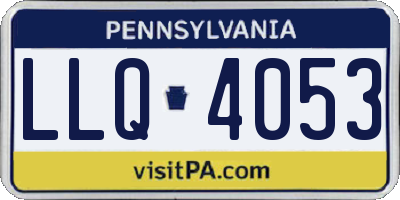 PA license plate LLQ4053