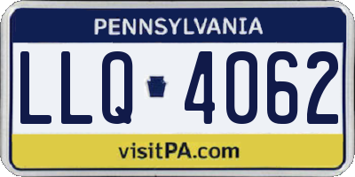 PA license plate LLQ4062